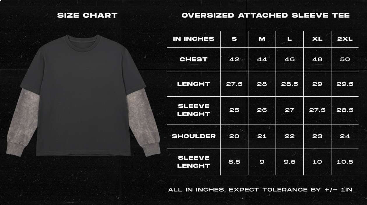 sigil oversize attached sleeve tee