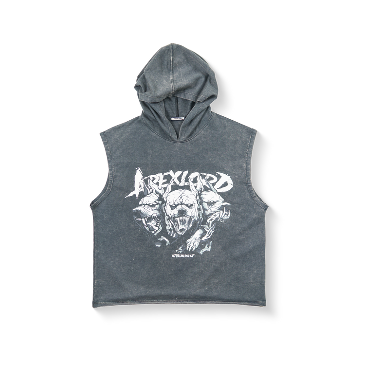 Acidwash Rugged Pitbull Cut Off