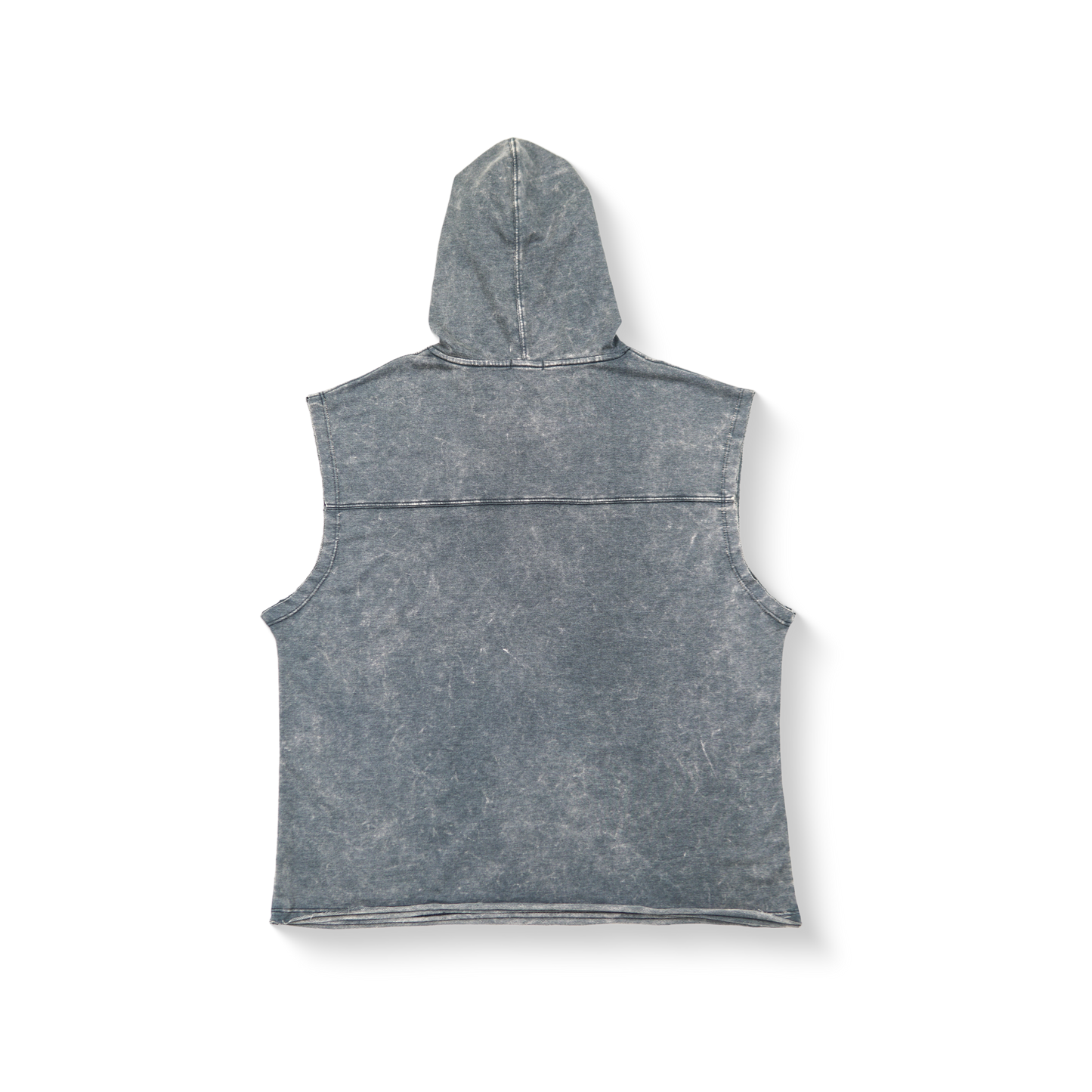 Acidwash Rugged Snake Cut Off Hoodies