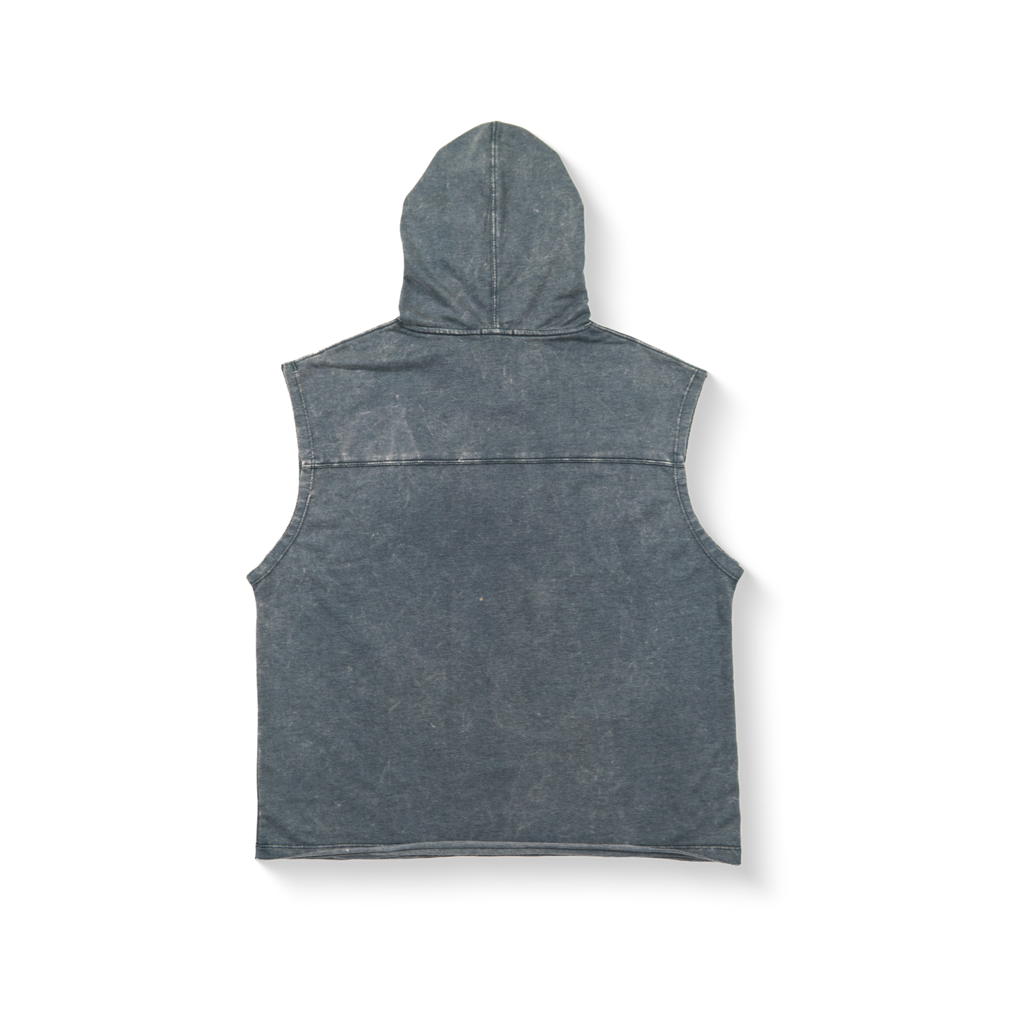 Acidwash Rugged Pitbull Cut Off Hoodies
