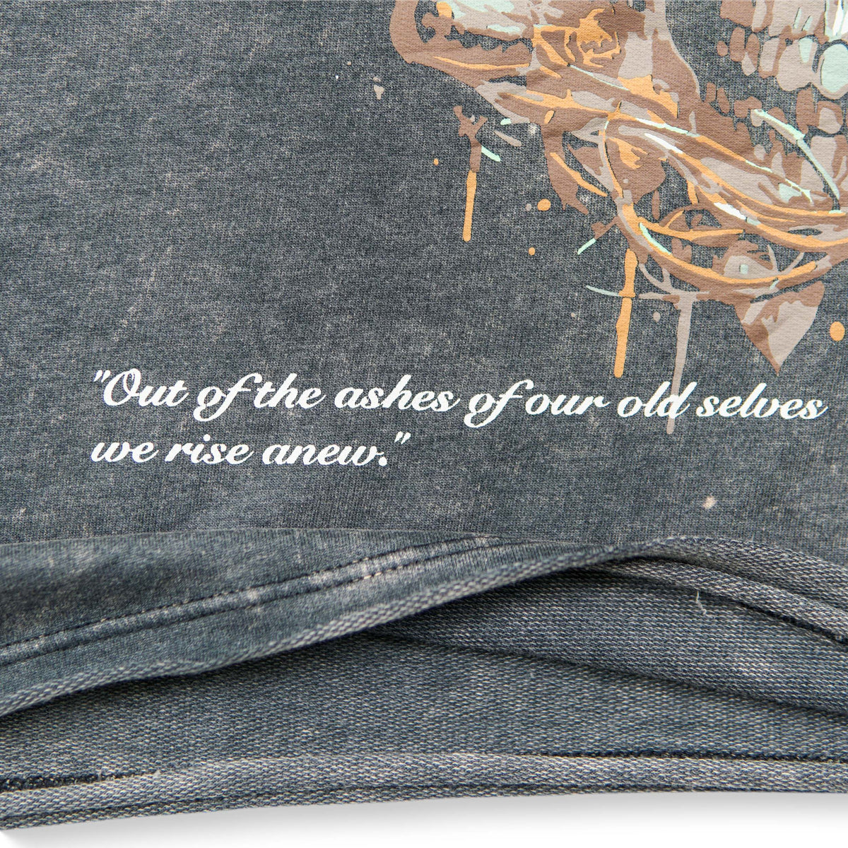 Acidwash Rugged Snake Cut Off Hoodies