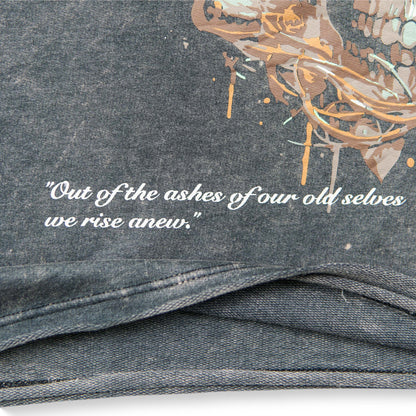 Acidwash Rugged Snake Cut Off Hoodies