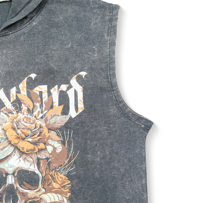 Acidwash Rugged Snake Cut Off Hoodies