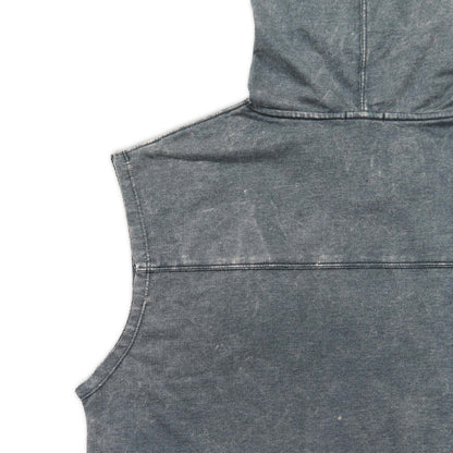 Acidwash Rugged Pitbull Cut Off Hoodies