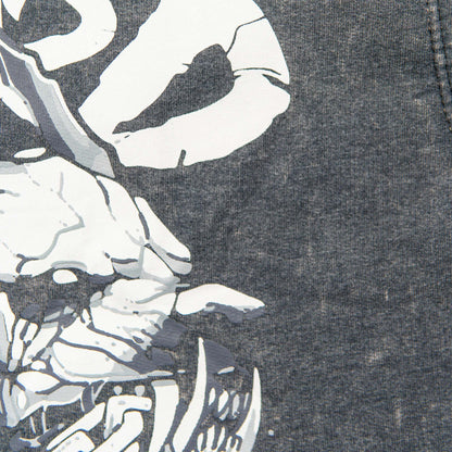 Acidwash Rugged Pitbull Cut Off Hoodies