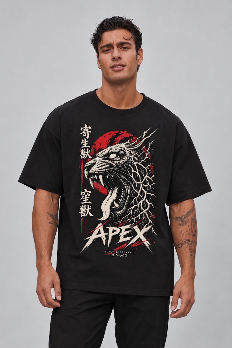 APEX BEAST — Oversized T-Shirt Black