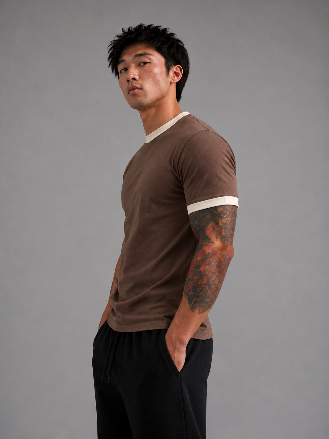 Mousse & Cream Ringer tee