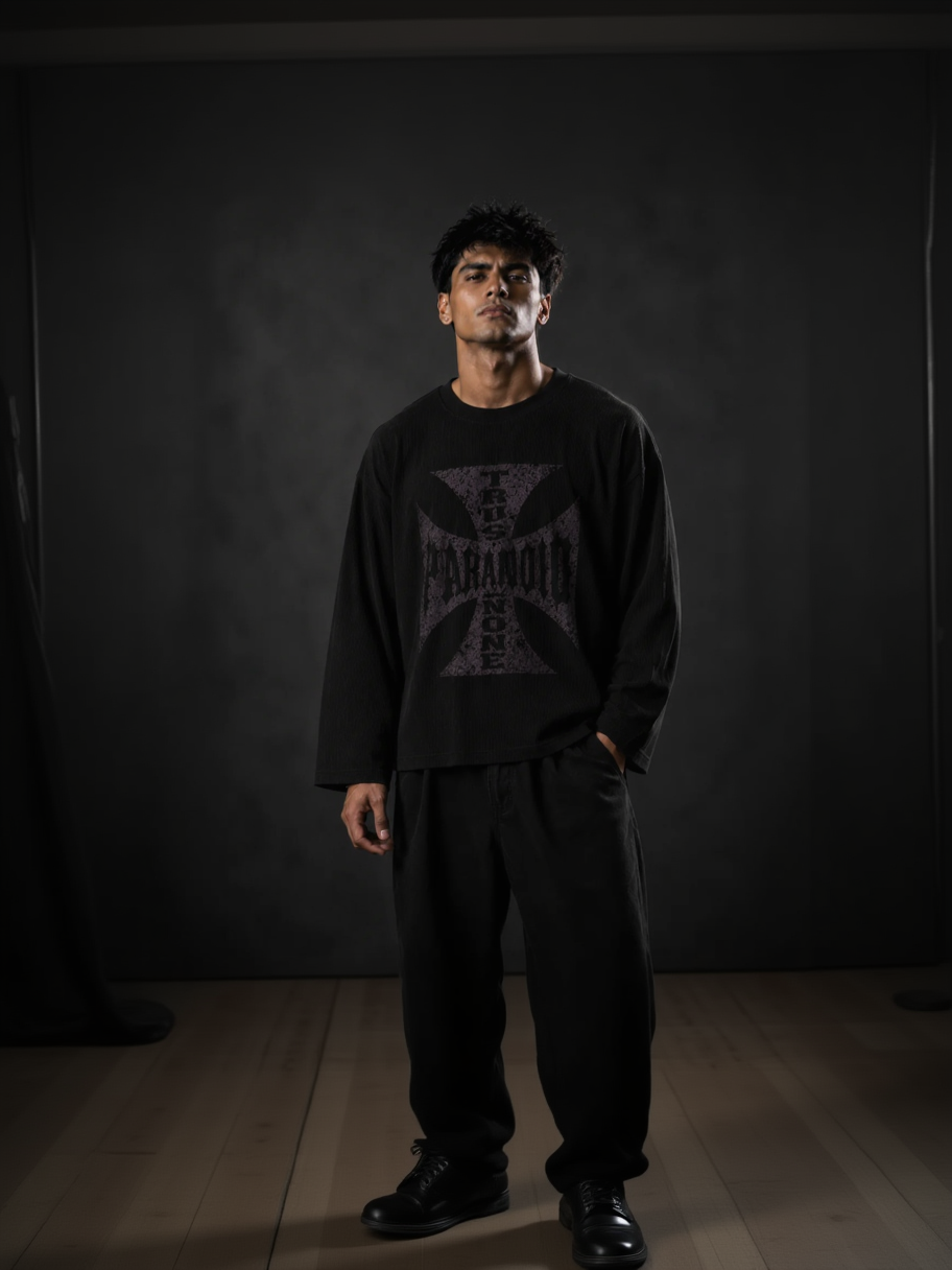 Paranoid Waffle T-Shirt Black