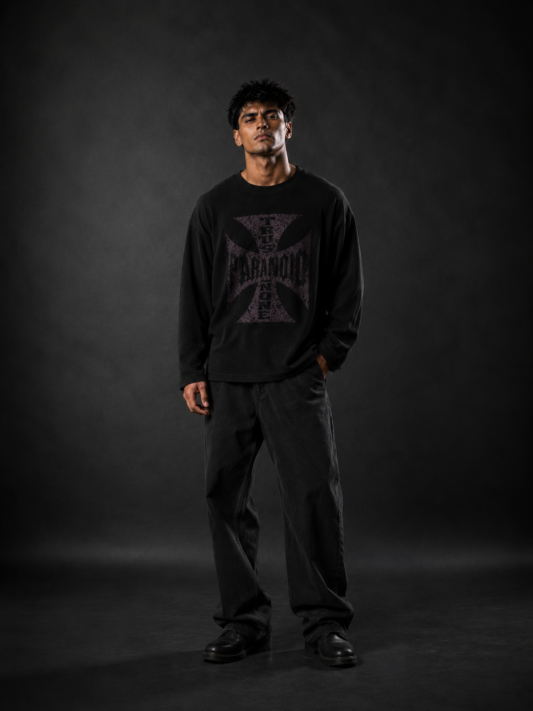 Paranoid Waffle T-Shirt Black