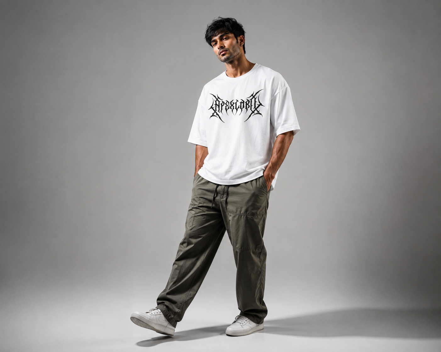 sigil white oversize cotton tee