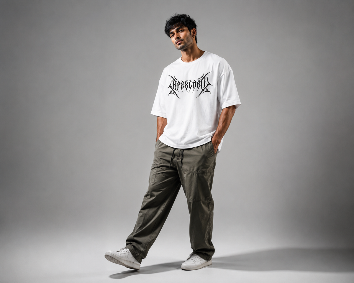 sigil white oversize cotton tee