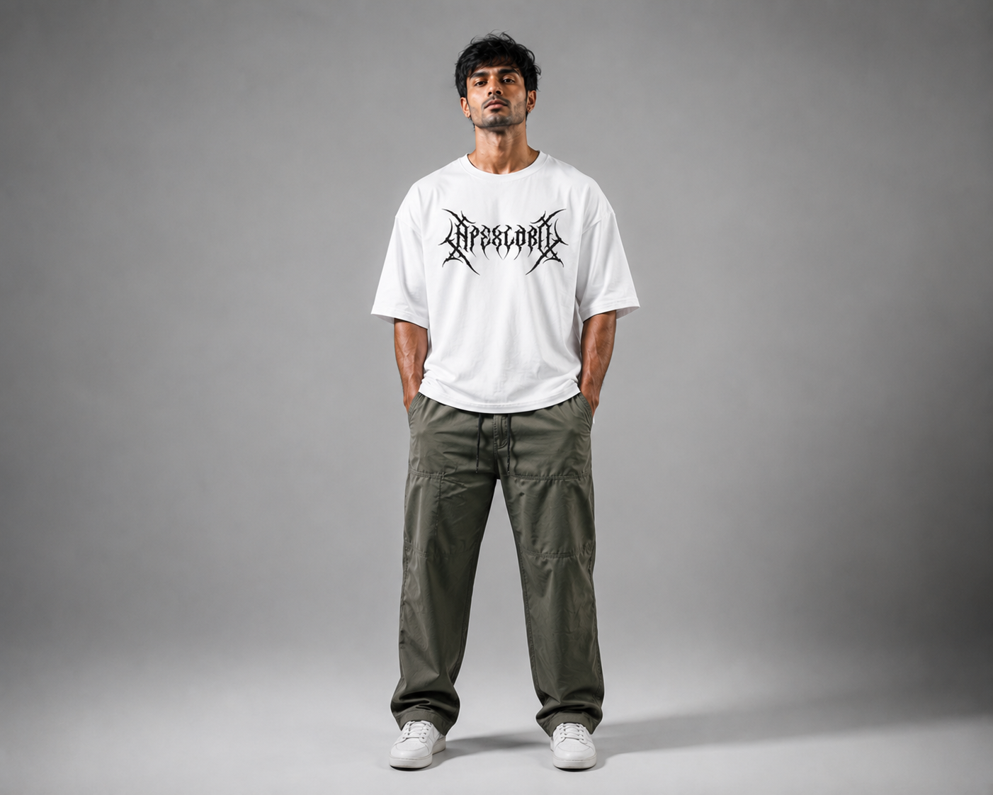 sigil white oversize cotton tee