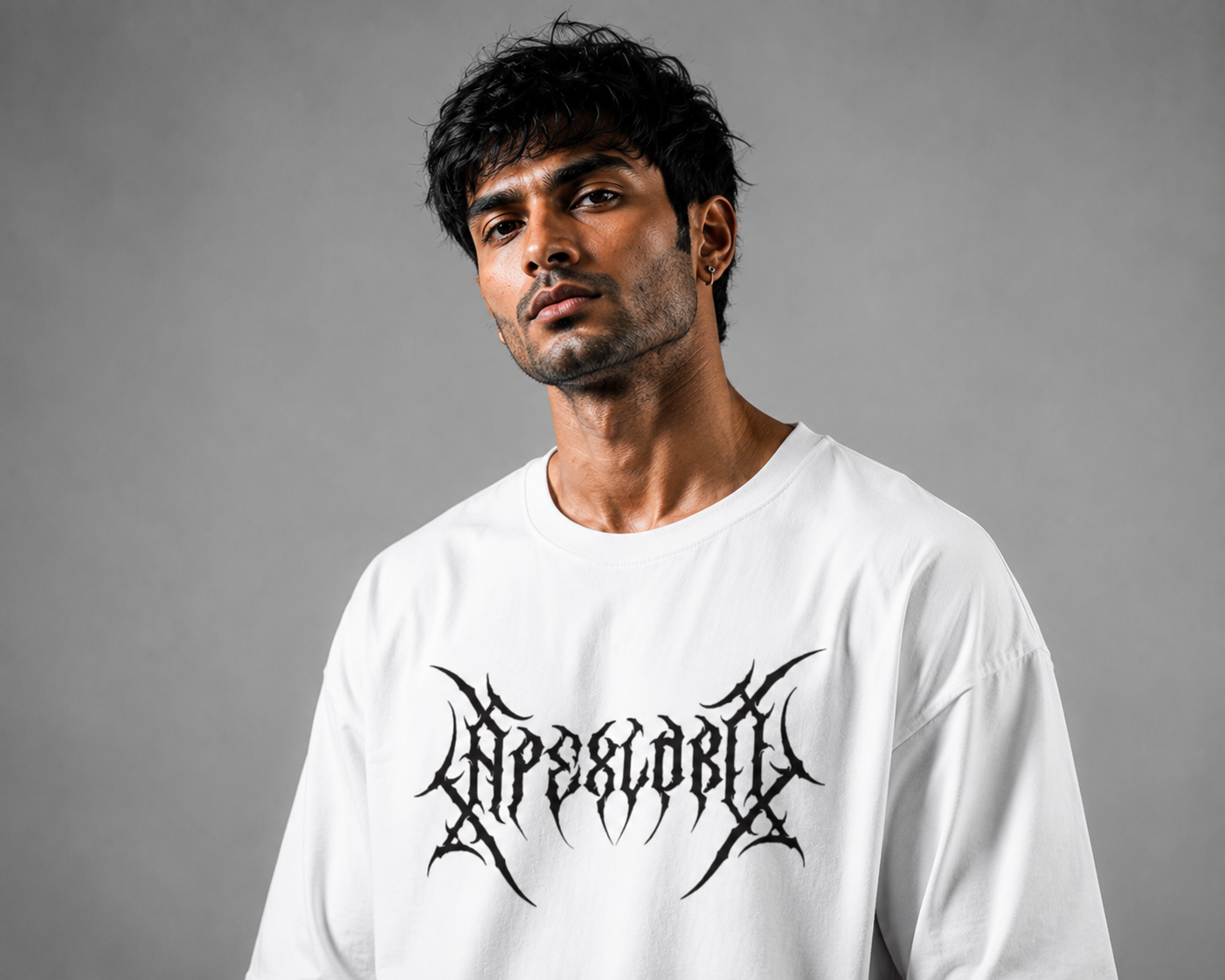 sigil white oversize cotton tee