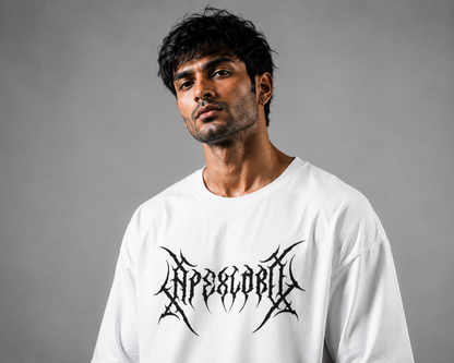 sigil white oversize cotton tee