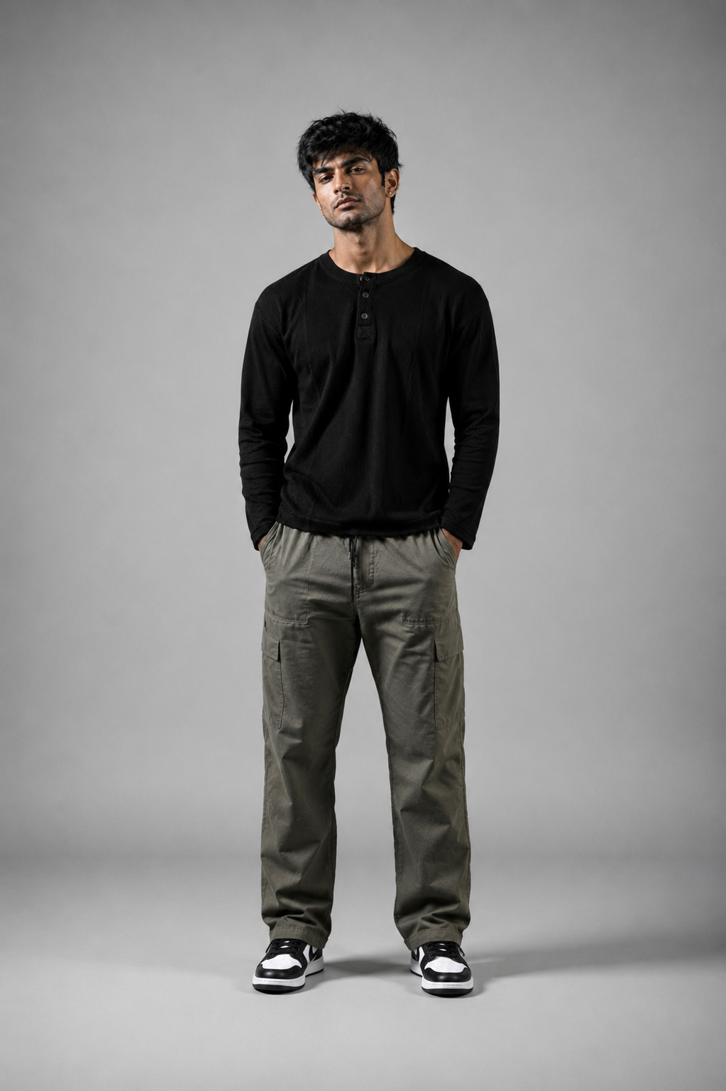 Henley T-Shirt Black
