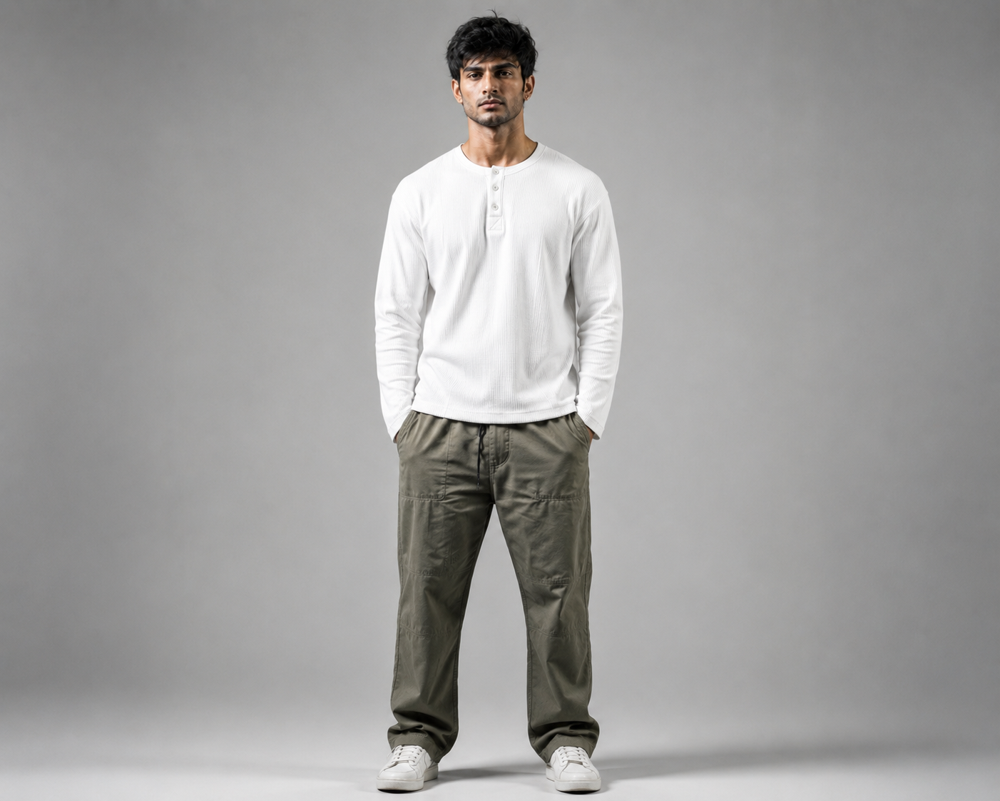 Henley T-Shirt White