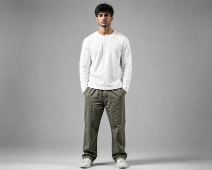Henley T-Shirt White