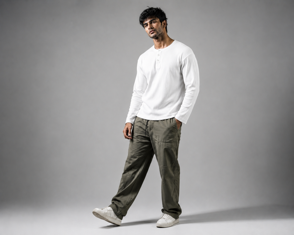 Henley T-Shirt White