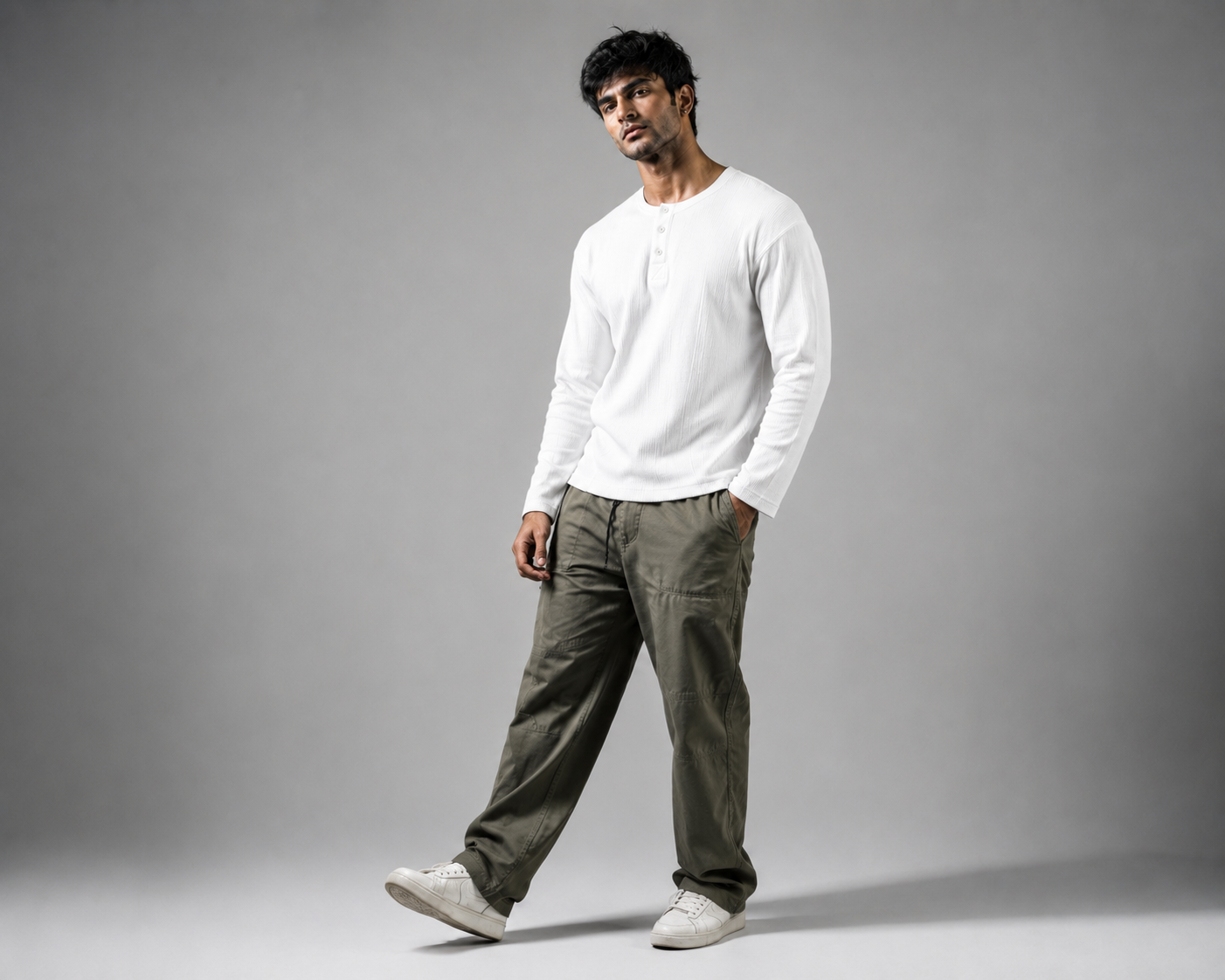 Henley T-Shirt White