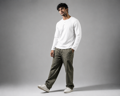 Henley T-Shirt White