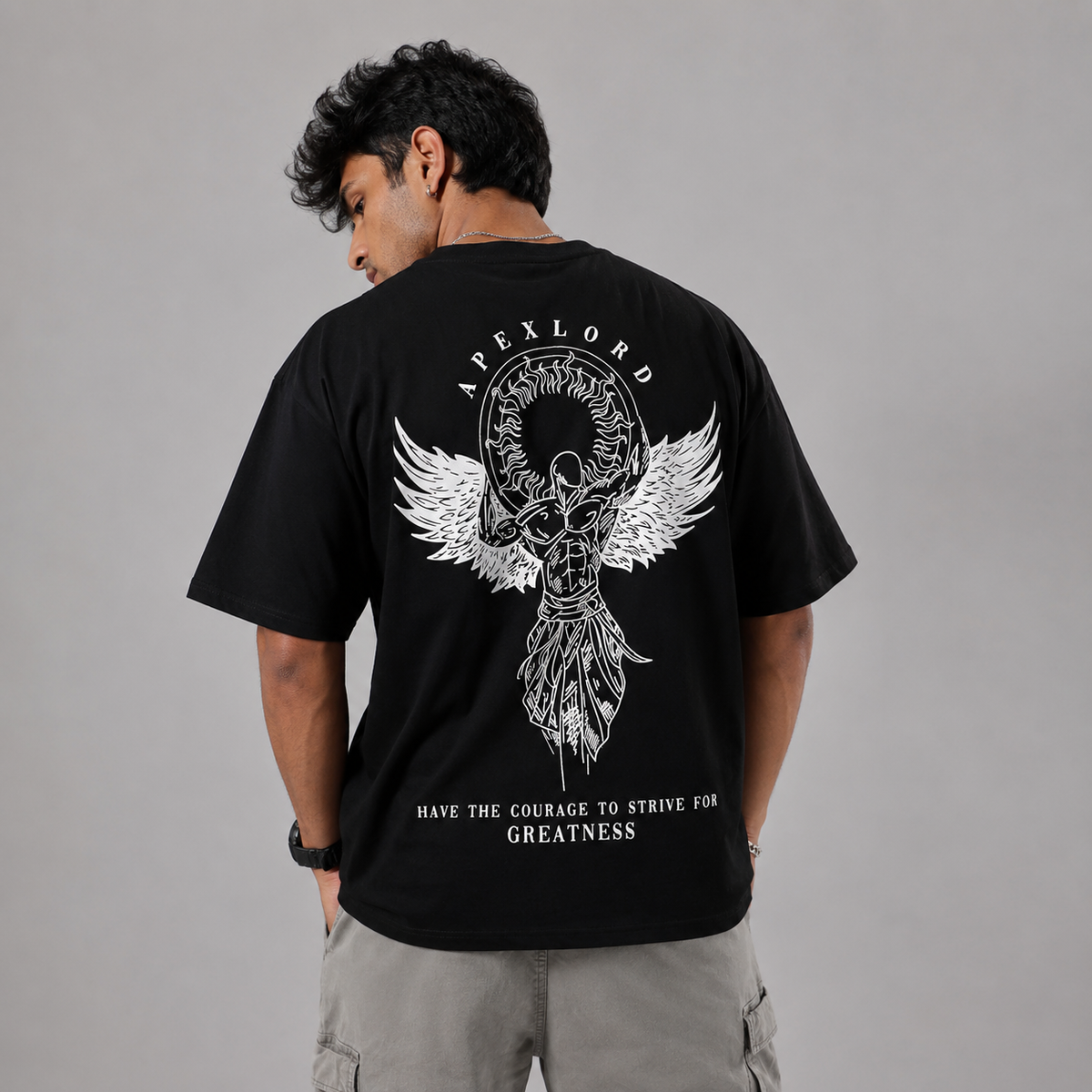 Greek god oversize printed T shirt