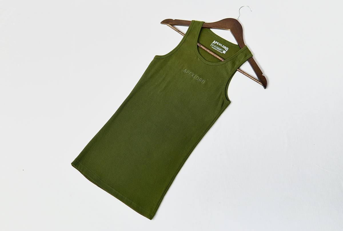 Green Ribbed Tank