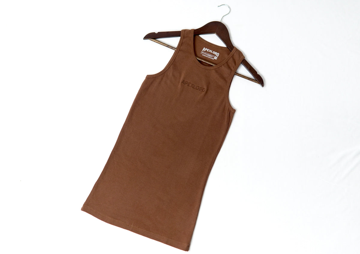Brown Ribbed Tank