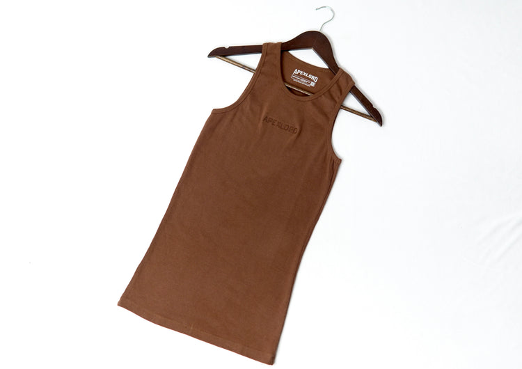 Brown Ribbed Tank