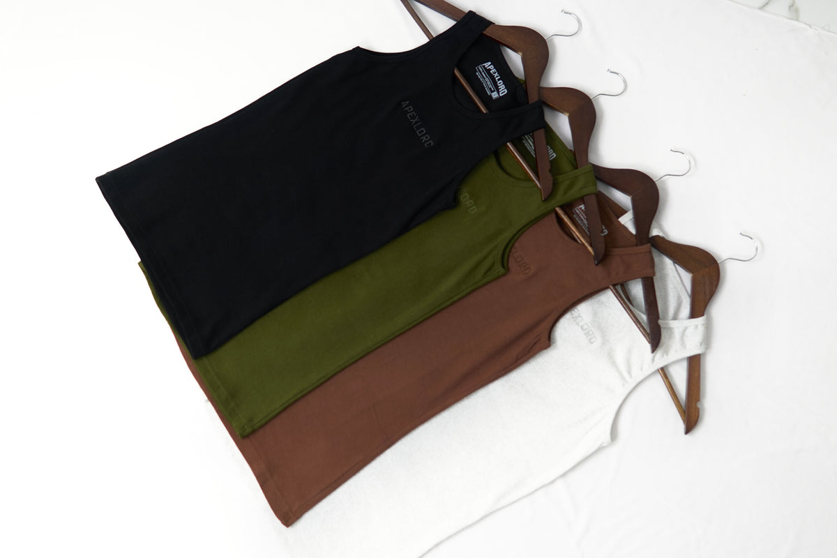 Brown Ribbed Tank