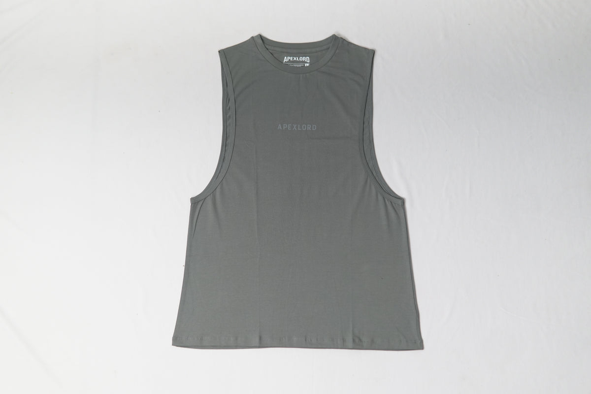 Apexlord Printed Grey Tank Top
