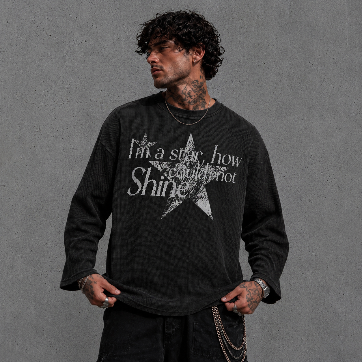 Star waffle t-shirt