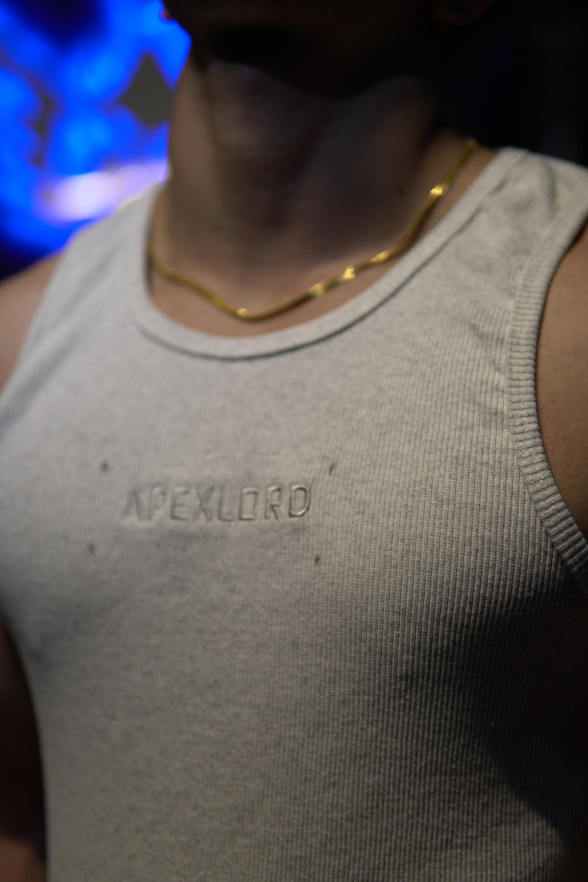 Grey Ribbed Tank