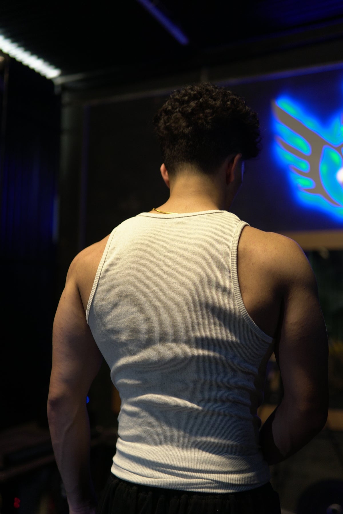 Grey Ribbed Tank