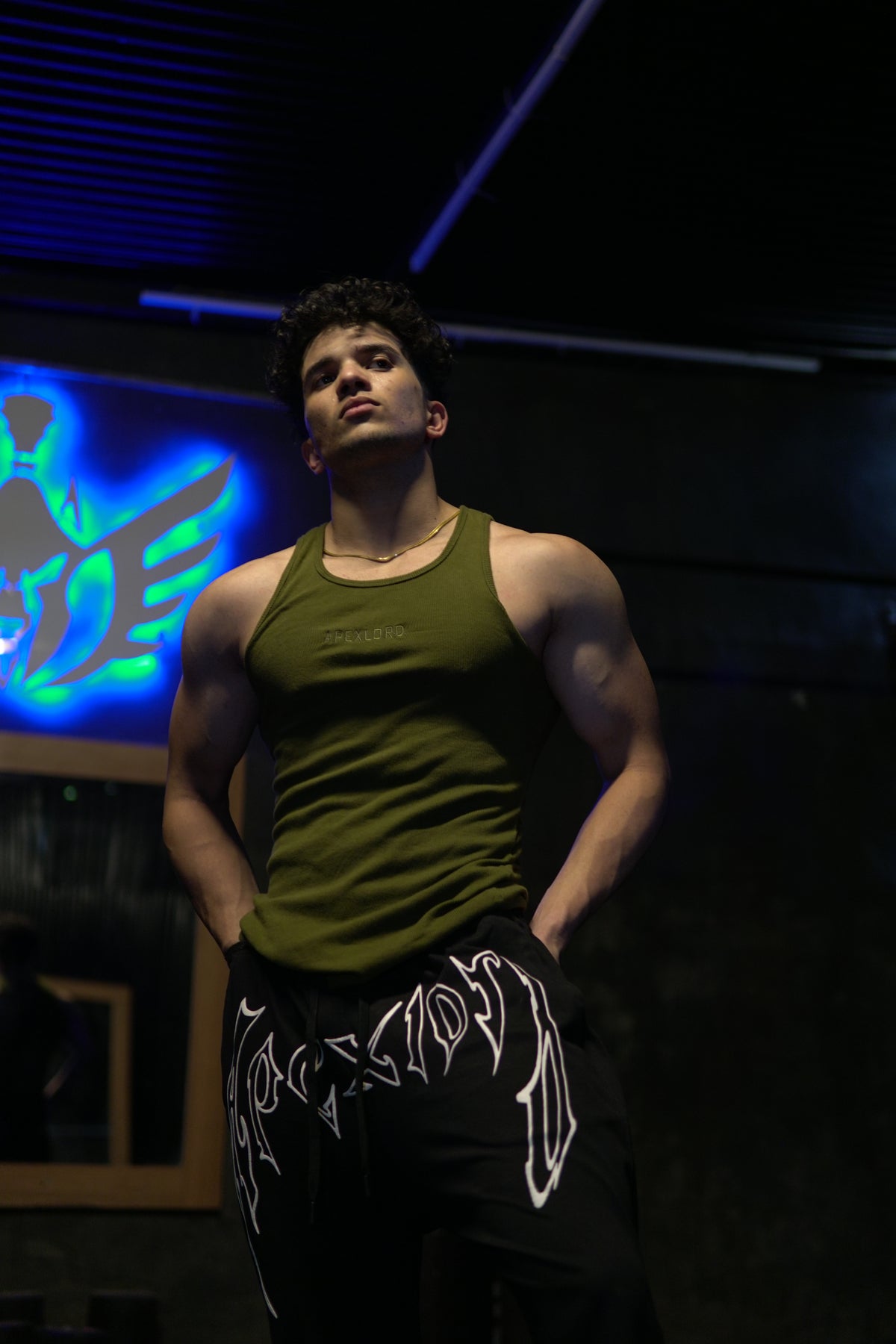 Green Ribbed Tank