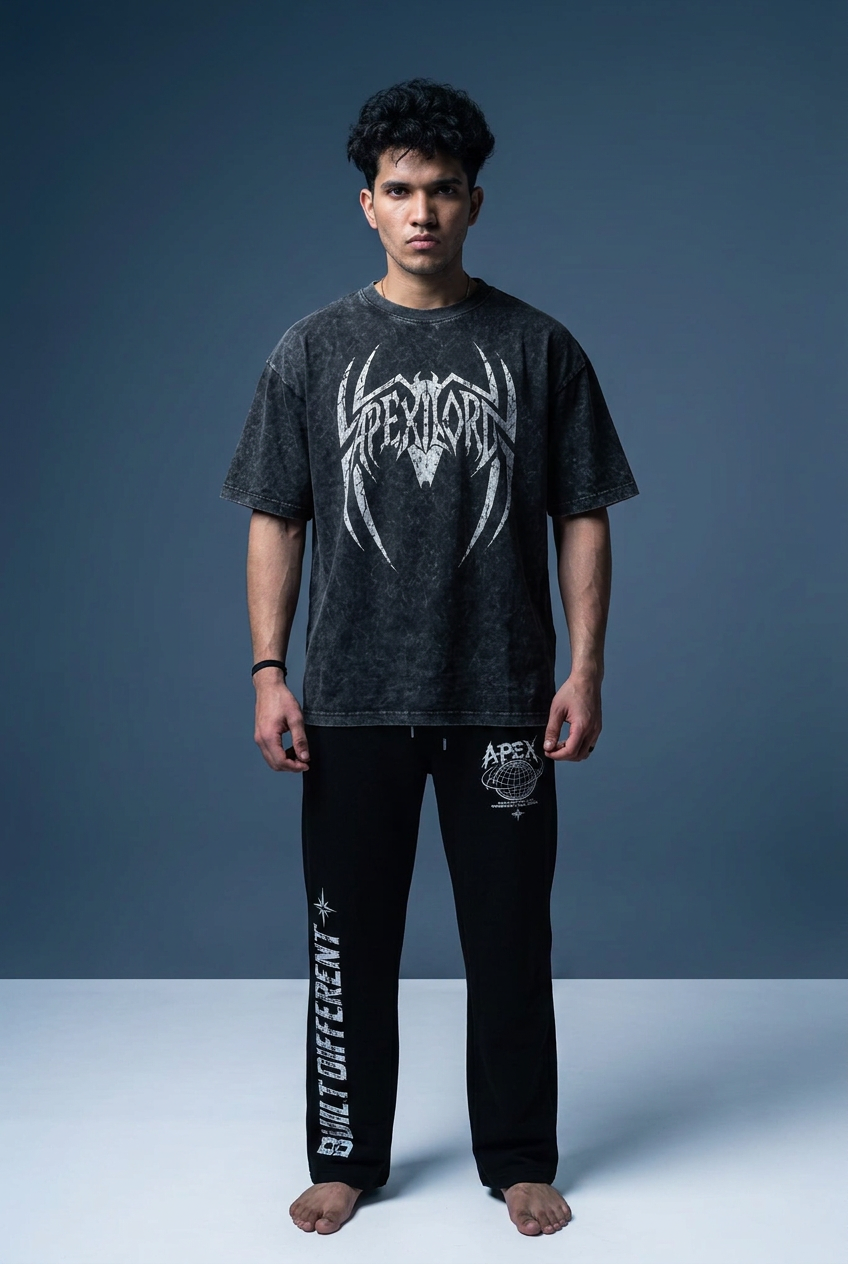 The same model in the Apex Venom T-Shirt
