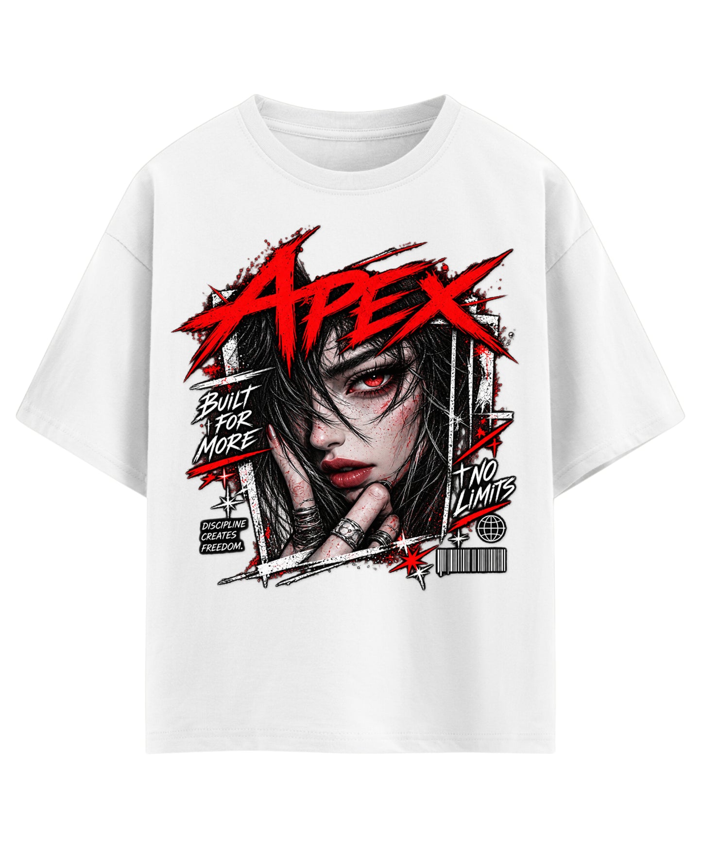 White Oversized T-shirt Front Design