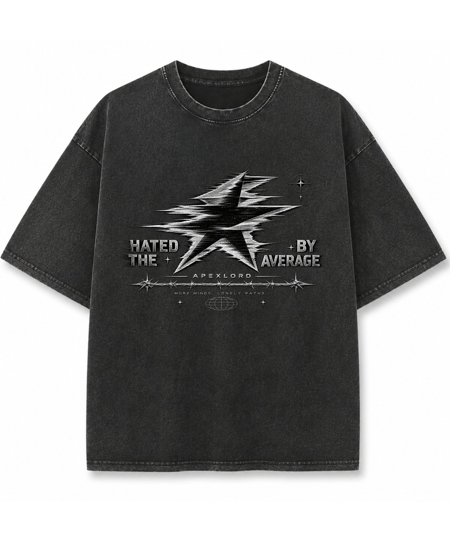 Vintage Fade Wash Oversized T-shirt Front Design