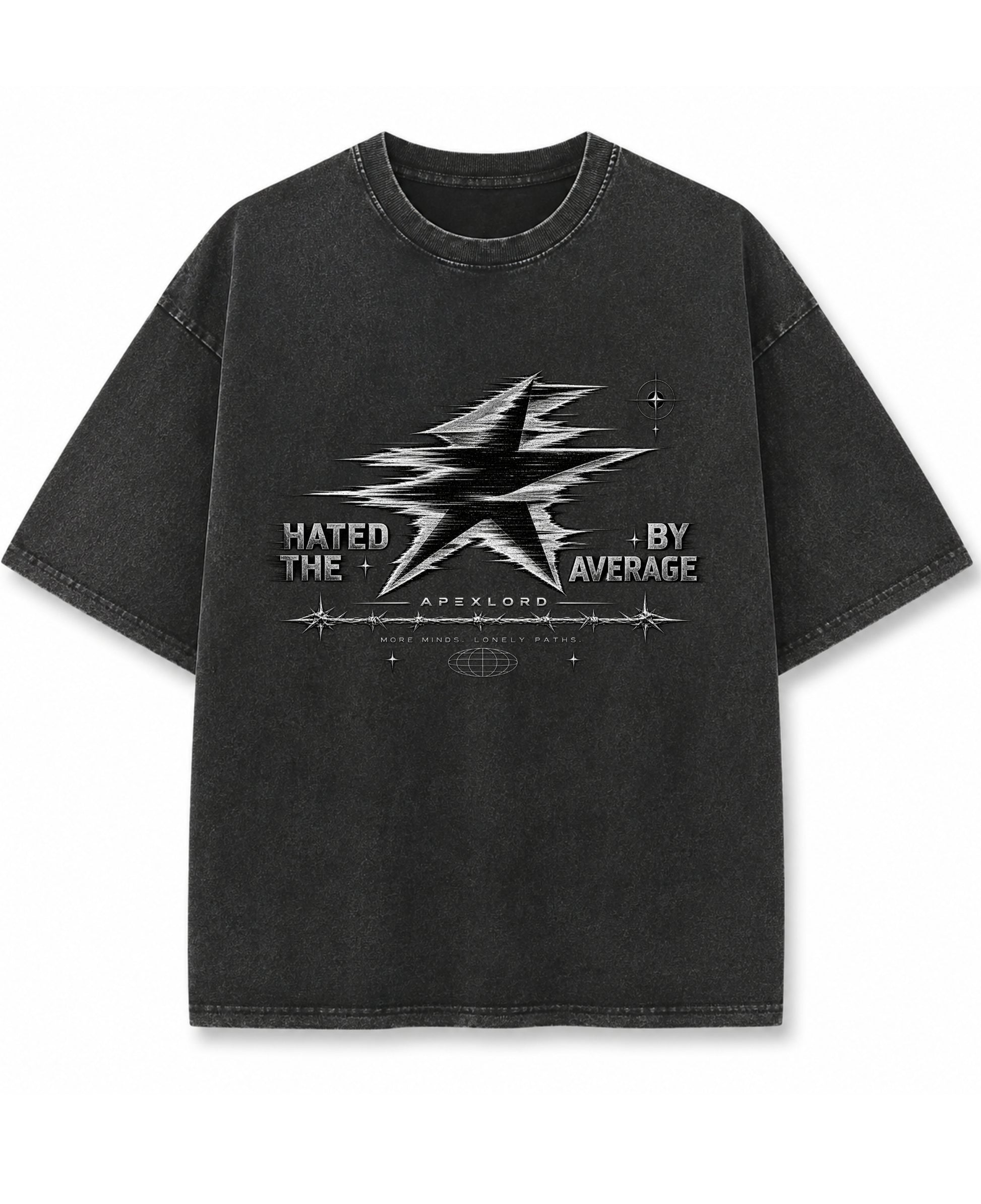 Vintage Fade Wash Oversized T-shirt Front Design