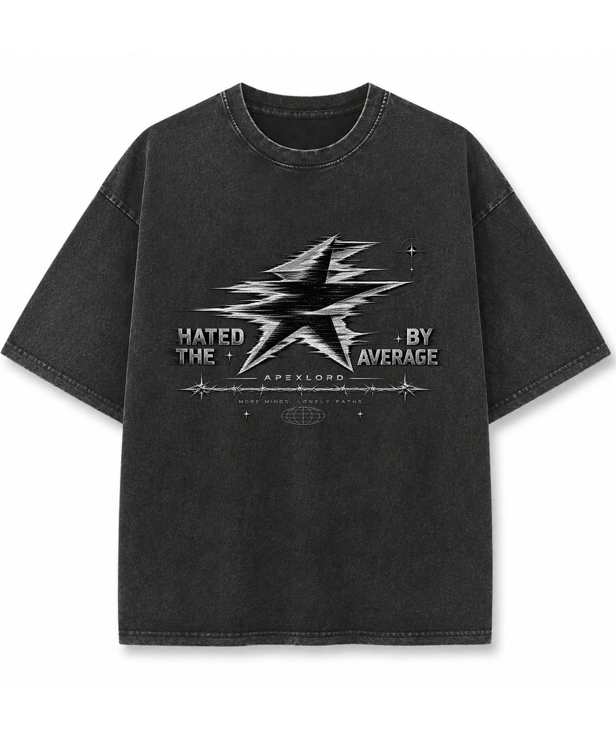 Vintage Fade Wash Oversized T-shirt Front Design