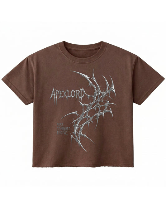 Brown Boxy Fit T-shirt Front Design