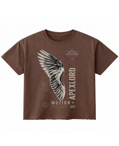 Brown Boxy Fit T-shirt Front Design
