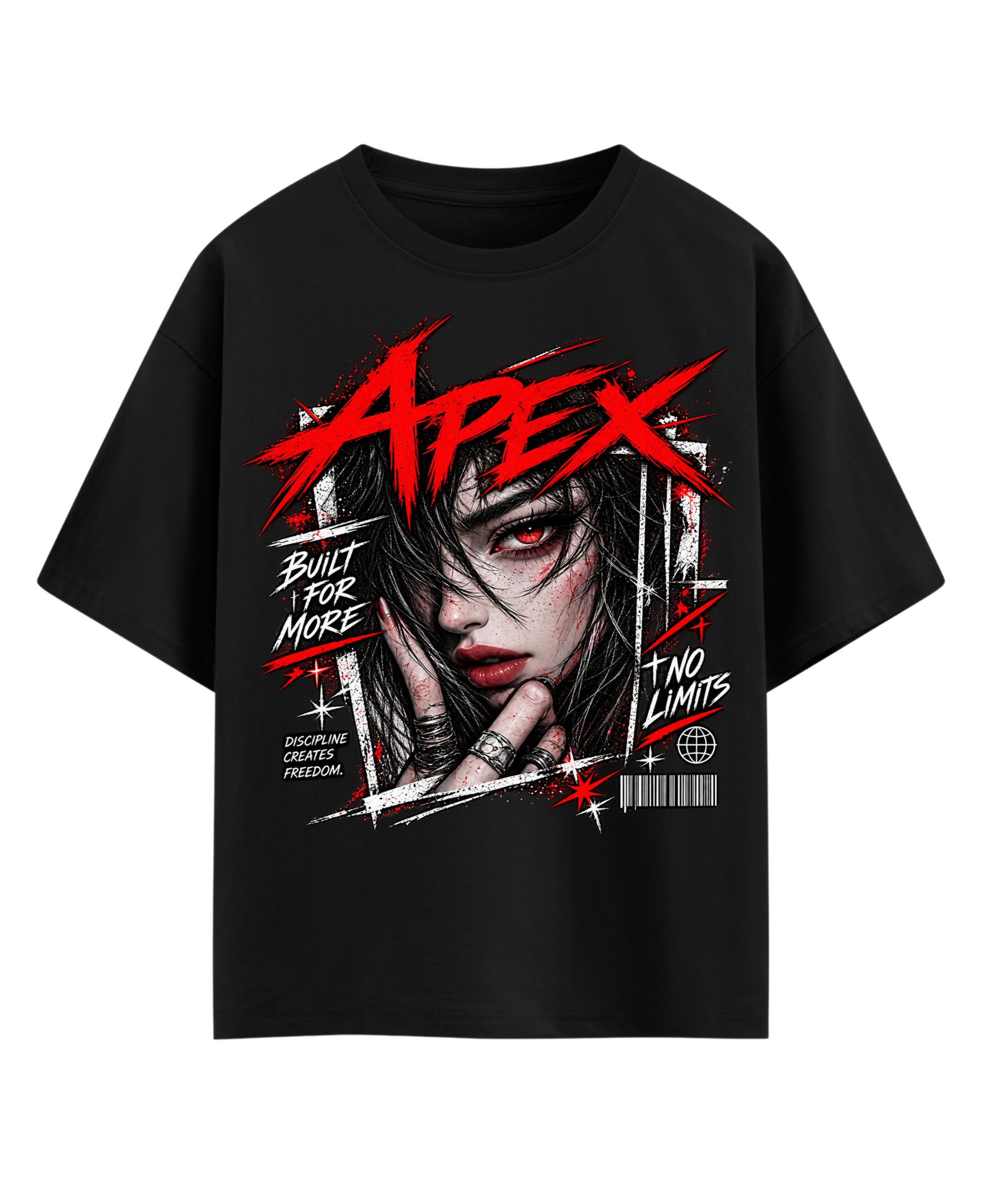 Black Oversized T-shirt Front Design