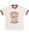 Off White & Maroon Ringer tee Front Design