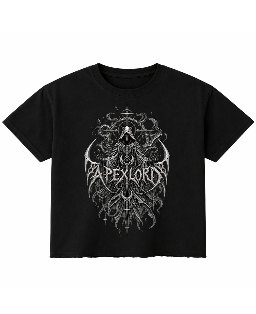 Black Boxy Fit T-shirt Front Design