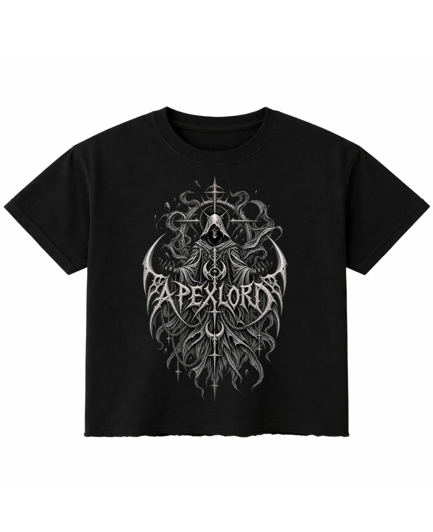 Black Boxy Fit T-shirt Front Design