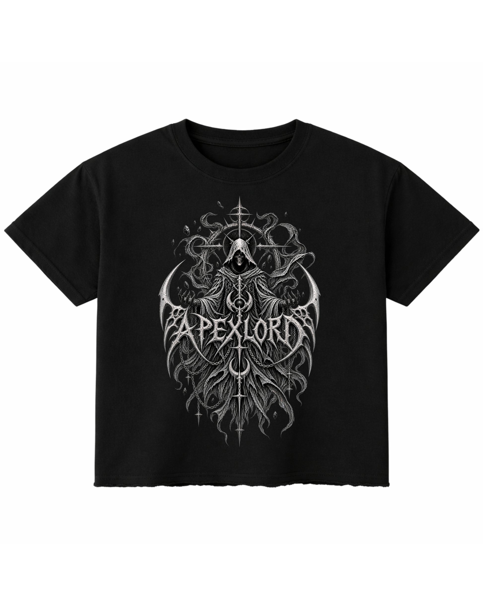 Black Boxy Fit T-shirt Front Design