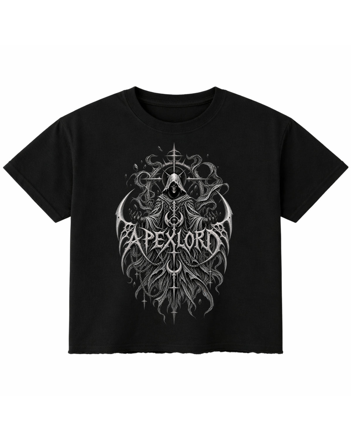 Black Boxy Fit T-shirt Front Design