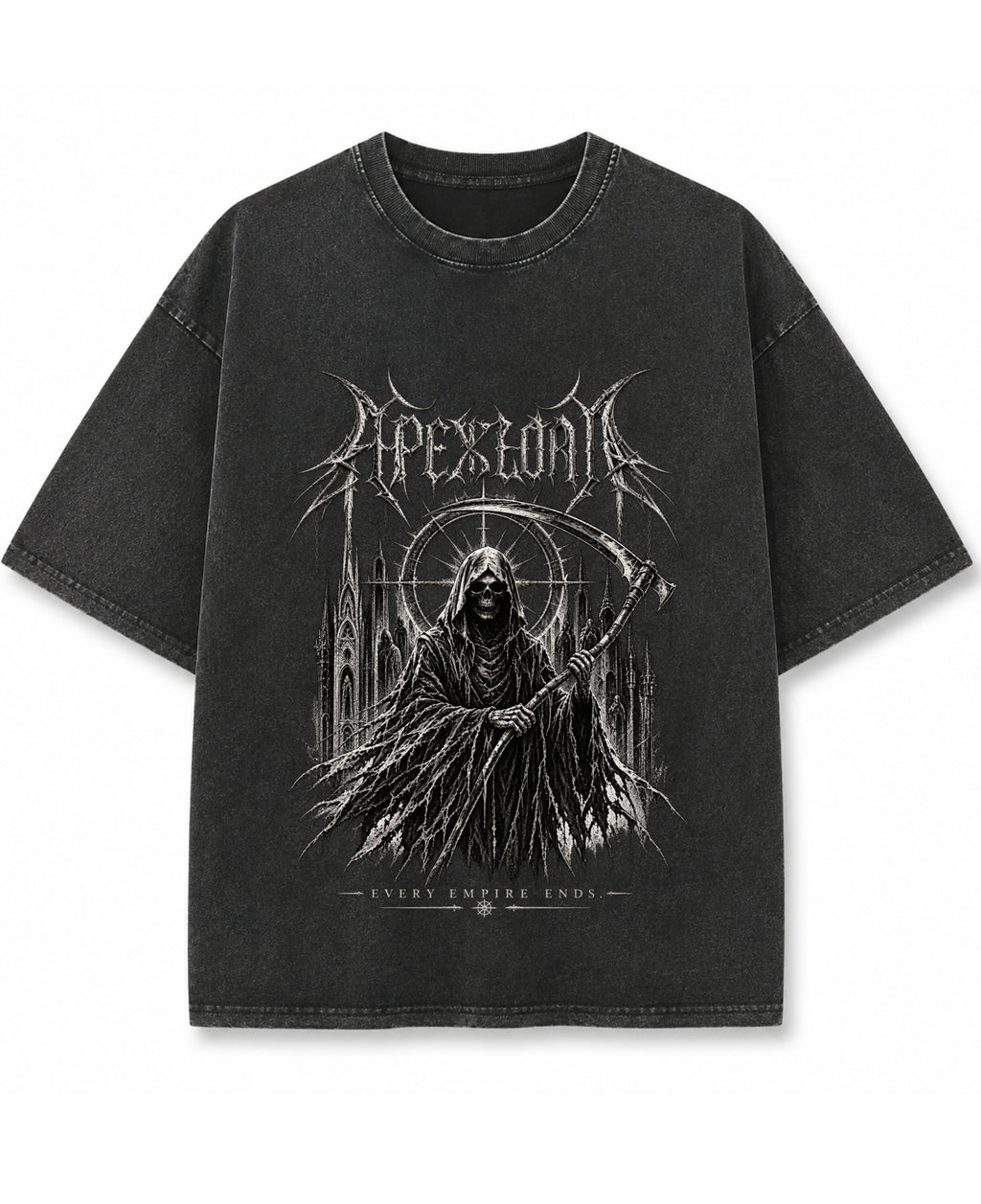 Vintage Fade Wash Oversized T-shirt Front Design