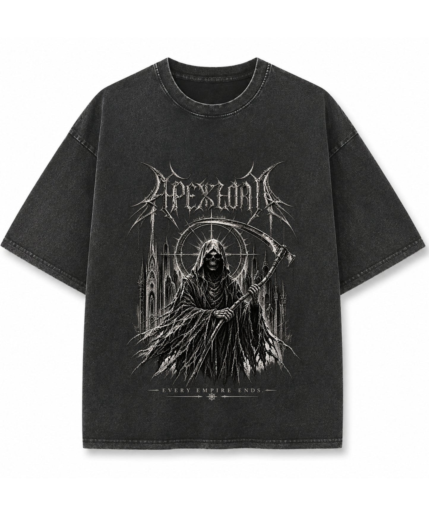 Vintage Fade Wash Oversized T-shirt Front Design
