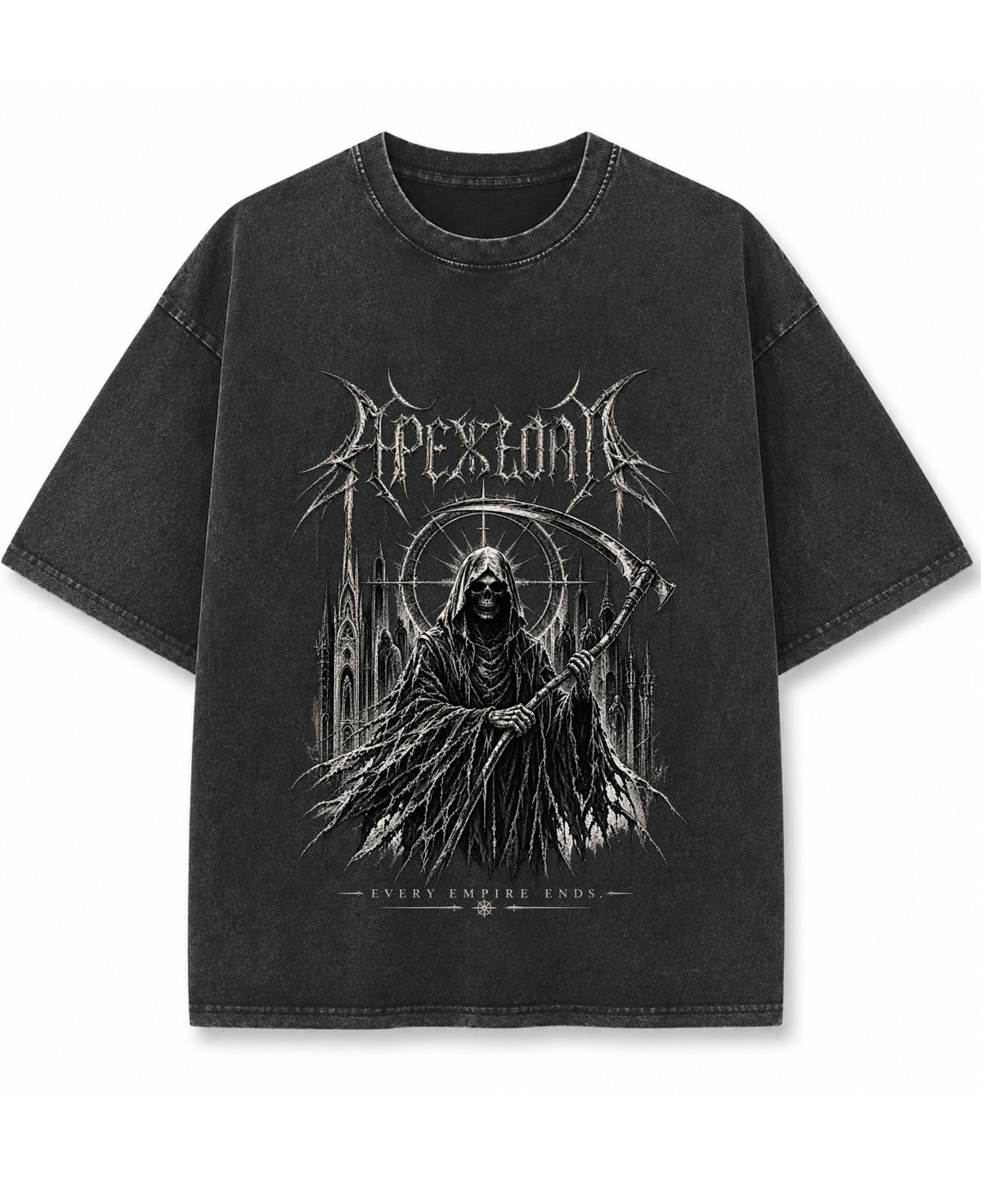Vintage Fade Wash Oversized T-shirt Front Design